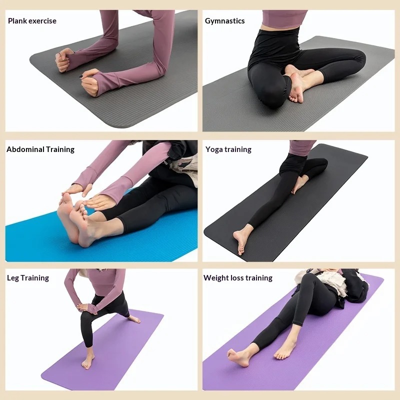 Thick Yoga Mat - Утолщенный нескользящий коврик для йоги с