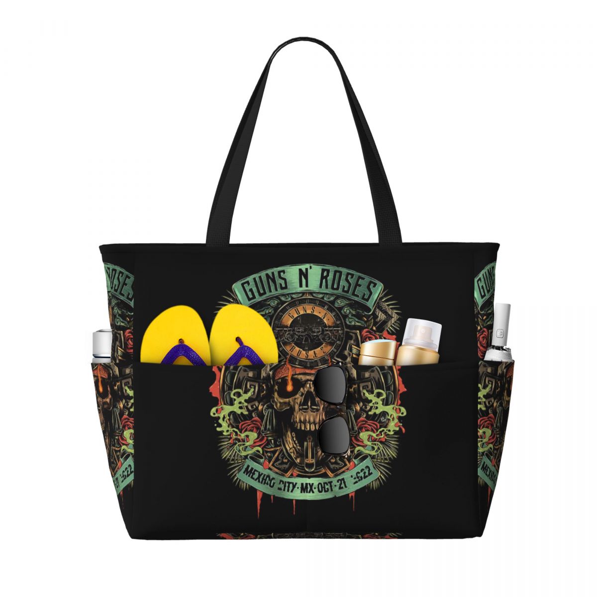 Пляжная большая сумка Guns N R – обзор и цена Yoga Fitness Merch