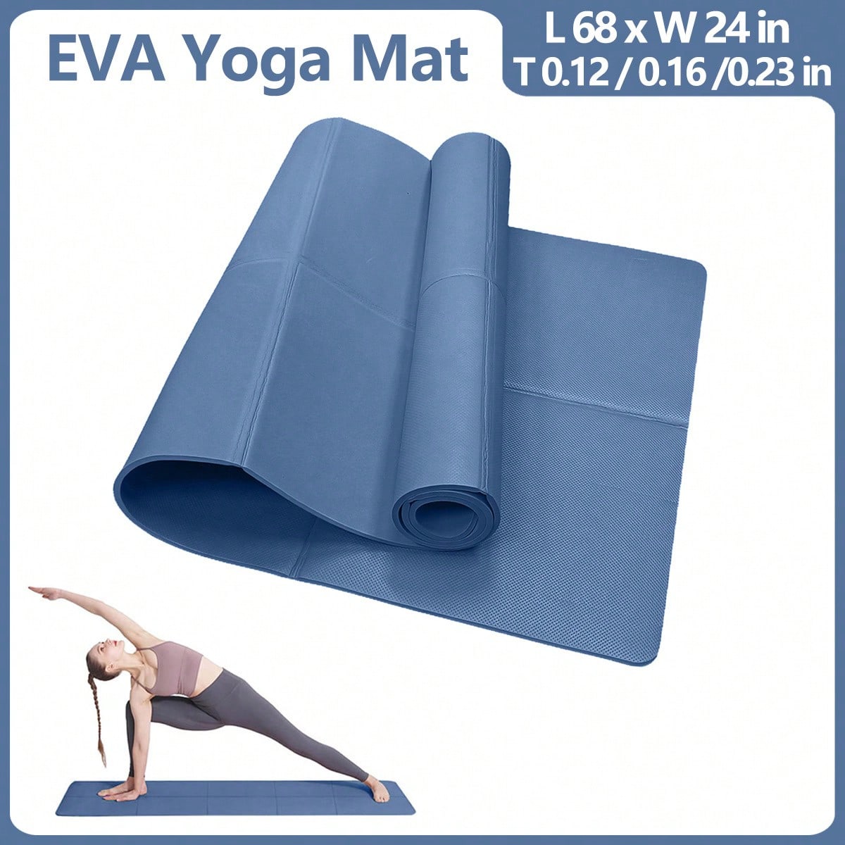 Складной коврик для йоги темно – обзор и цена Thick Yoga Mat